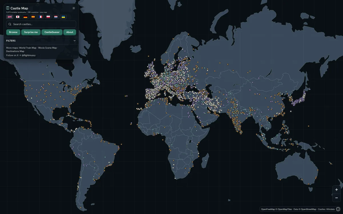 The map in Castlemap