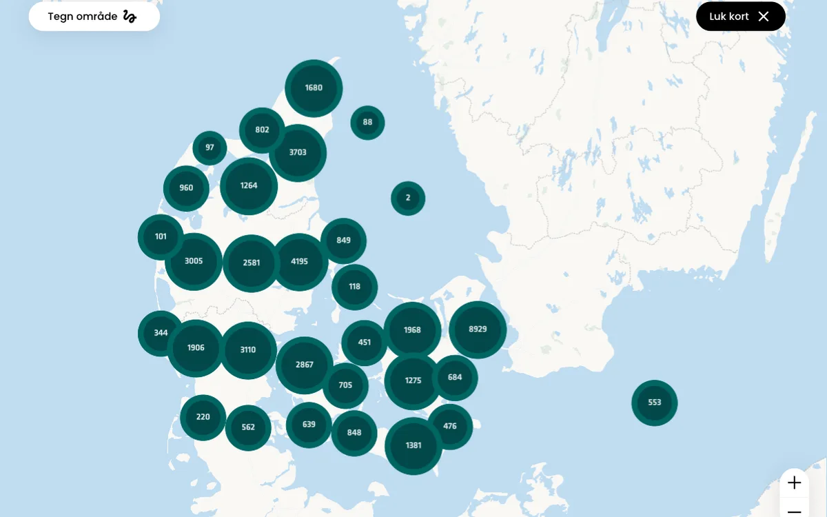 The map in Danbolig.dk