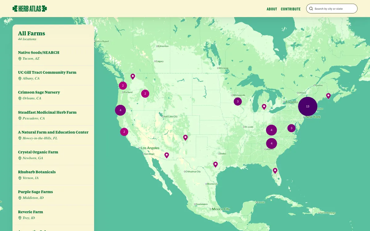 The map in Herb Atlas