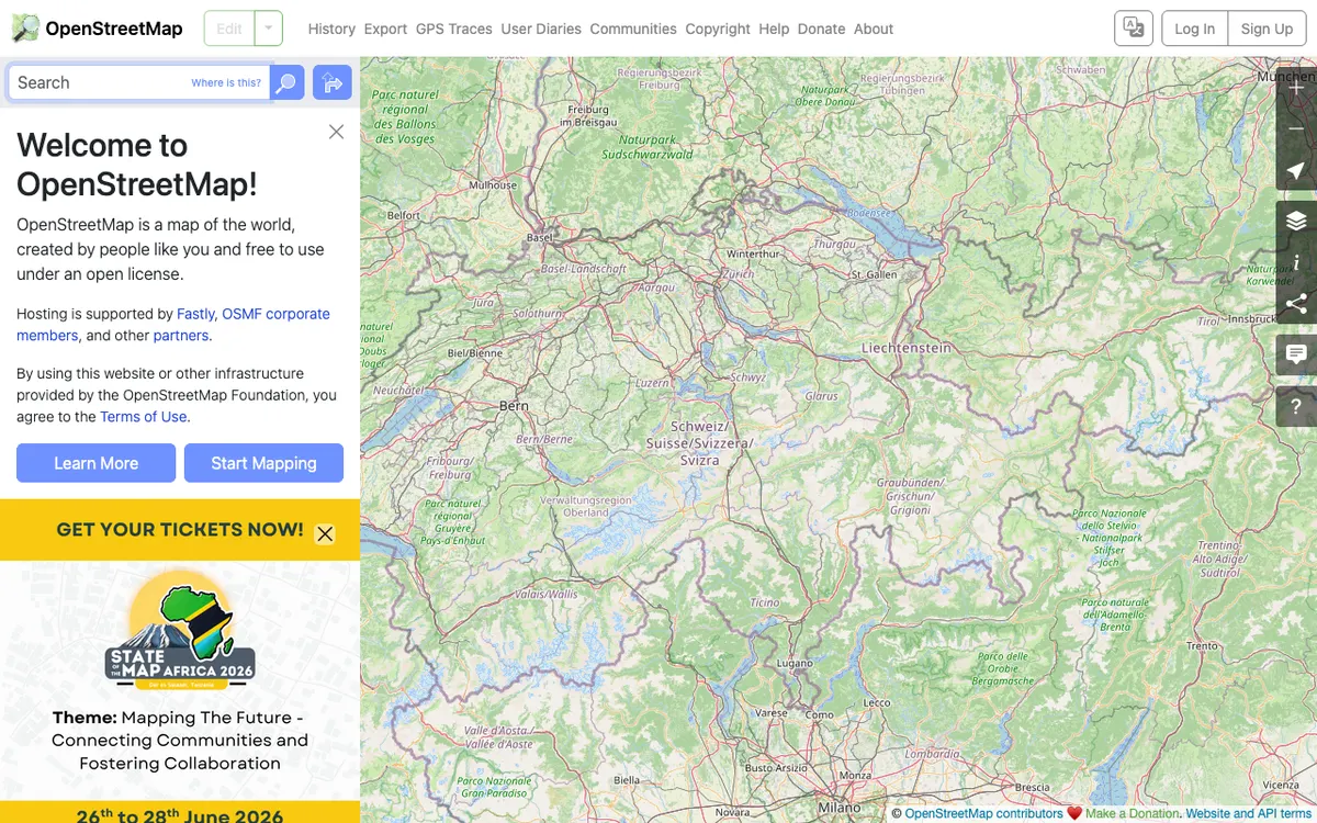 The map in OpenStreetMap
