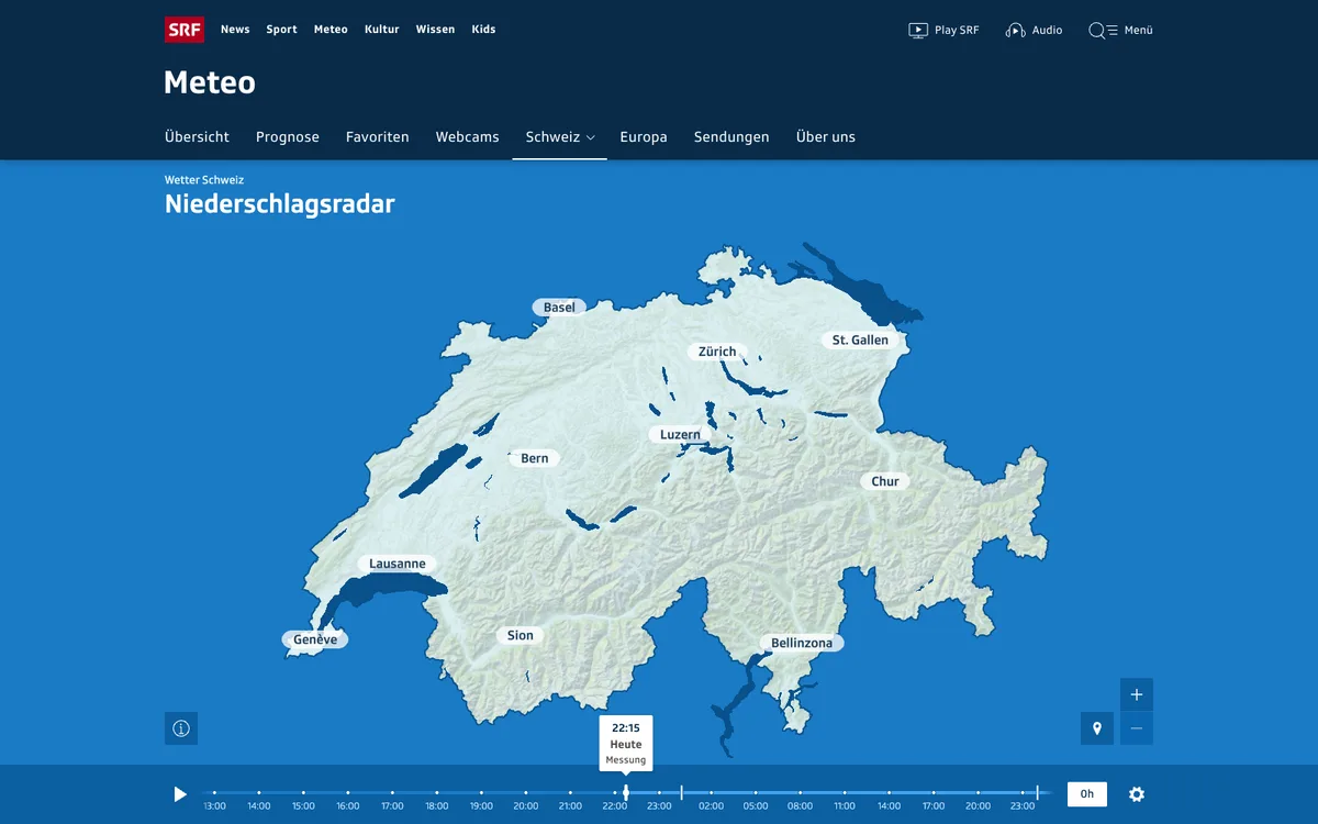 The map in SRF Weather